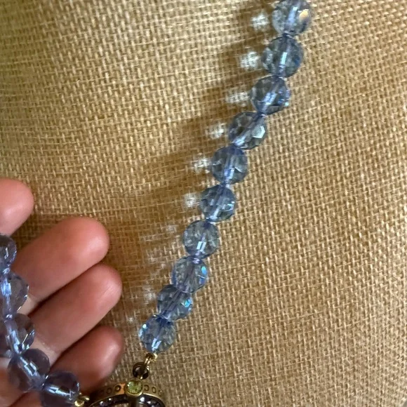 Heidi Daus Blue Beaded Toggle Necklace with Decorative Pendant - Picture 7 of 7